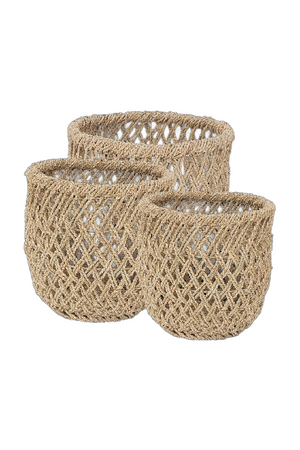 Woven Banana Leaves Hamper Basket Set (3) | dBodhi Knut | OROA.com