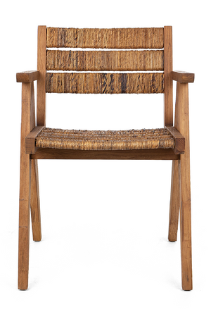 Wood Framed Abaca Dining Armchair | dBodhi Brawny | OROA.com