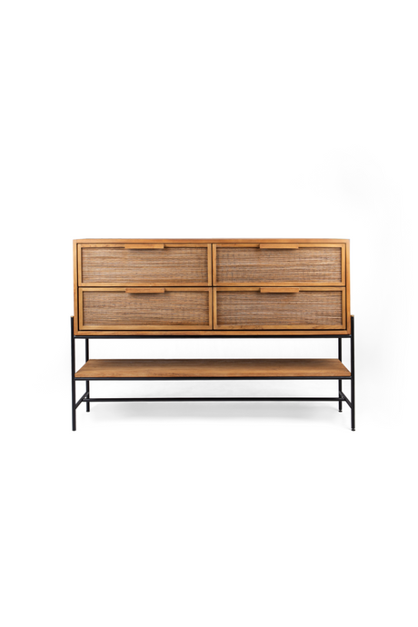 Handwoven Palm Leaves 4-Drawer Dresser | dBodhi Coco | OROA.com