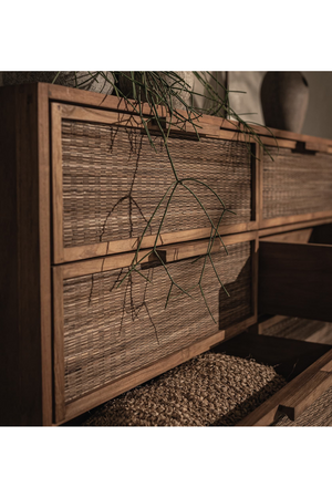 Handwoven Palm Leaves 6-Drawer Dresser | dBodhi Coco | OROA.com