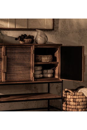 Handwoven Palm Leaves 3-Door Dresser | dBodhi Coco | OROA.com