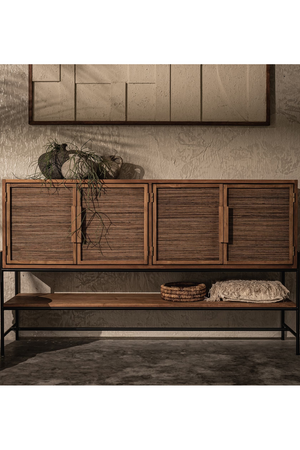 Handwoven Palm Leaves 4-Door Dresser | dBodhi Coco | OROA.com