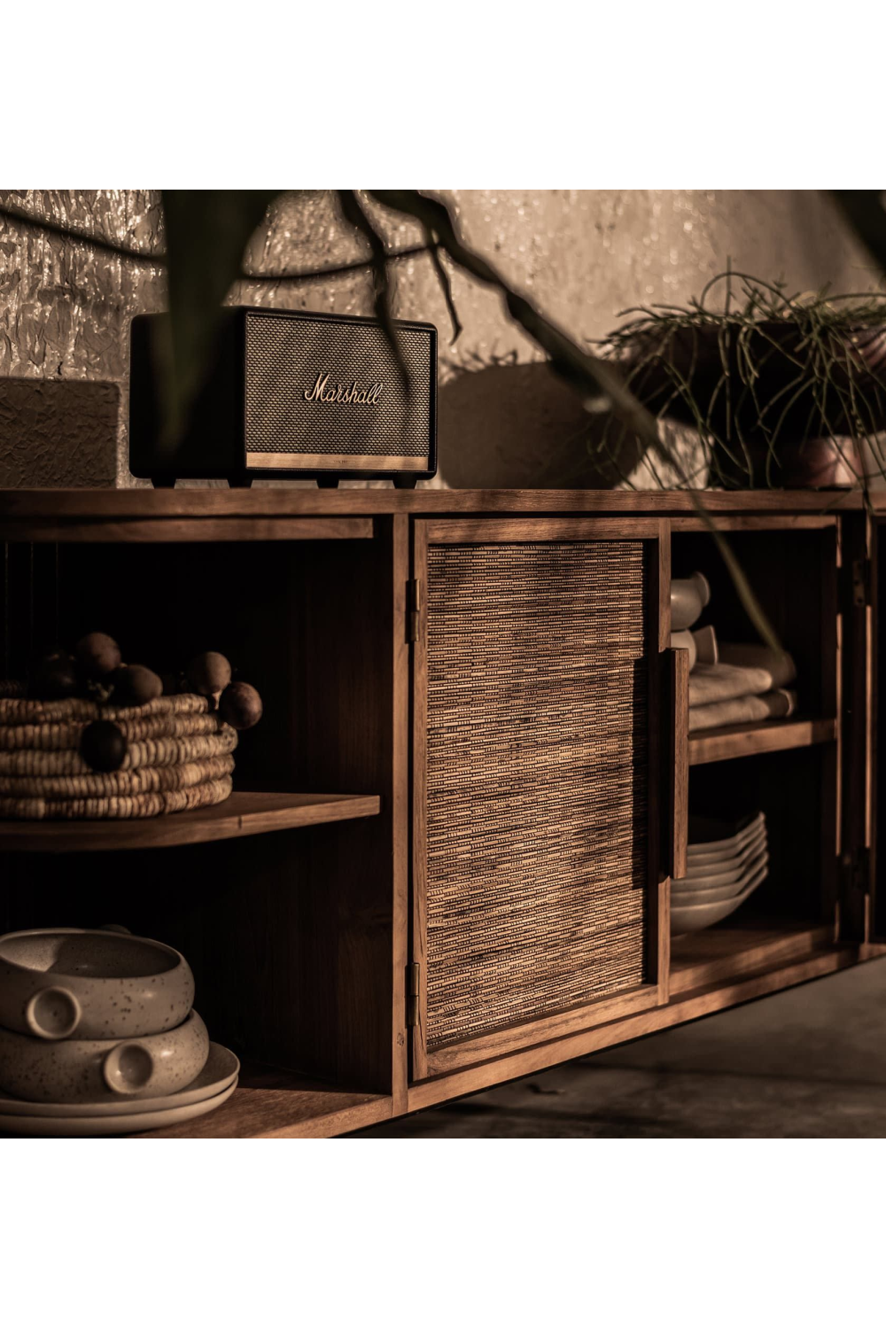 Handwoven Palm Leaves 2-Door Dresser | dBodhi Coco | OROA.com