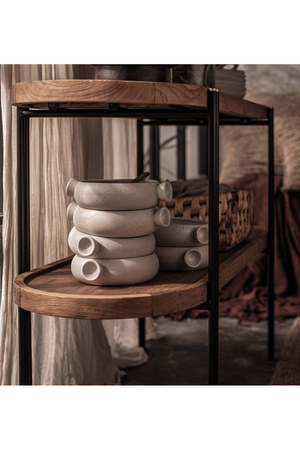 Oval Wooden Side Table With Undershelf | dBodhi Coco | OROA.com