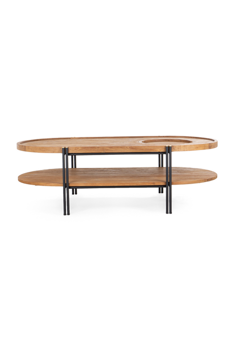 Oval Wooden Double Top Coffee Table | dBodhi Coco | OROA.com