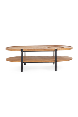 Oval Wooden Double Top Coffee Table | dBodhi Coco | OROA.com