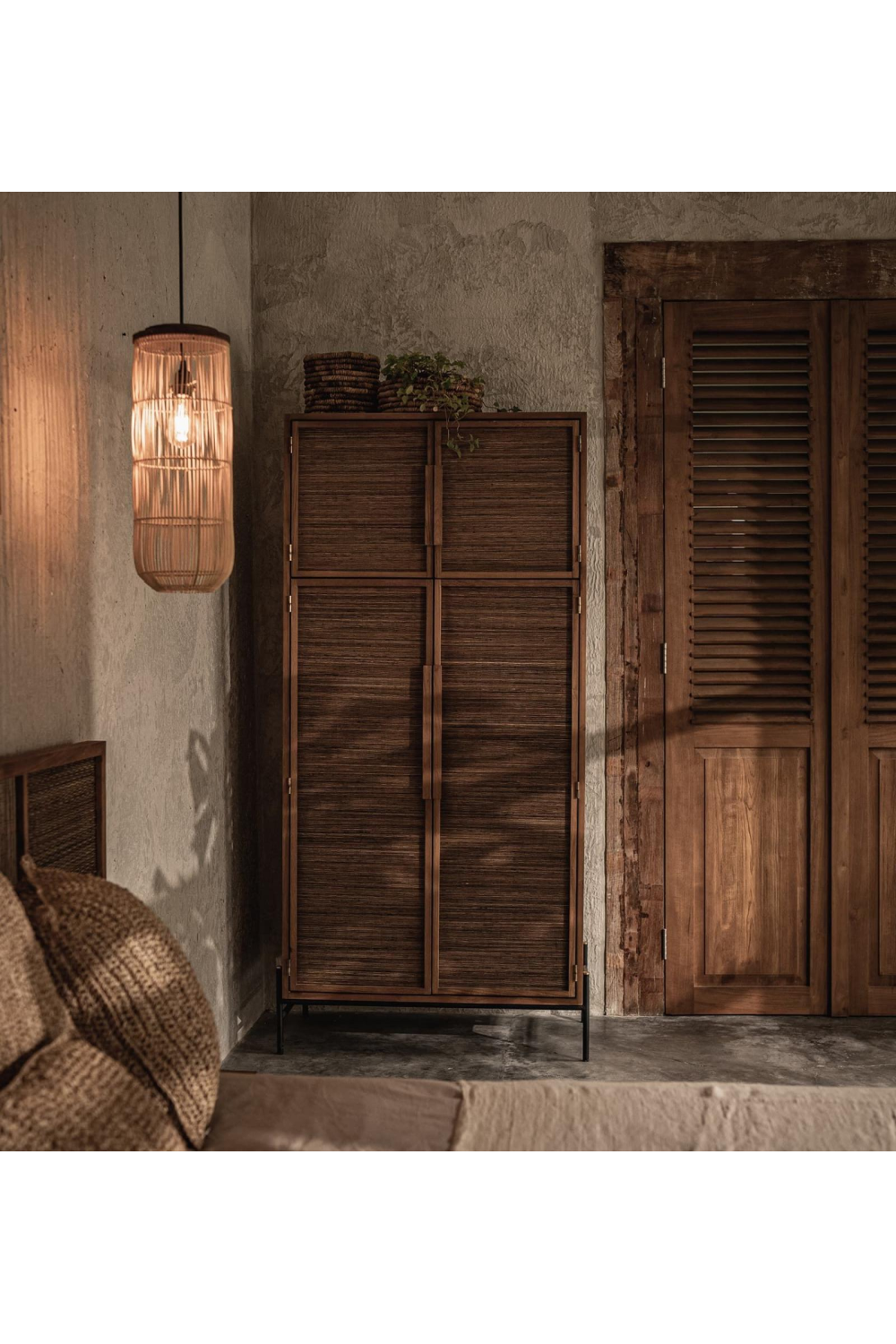 Rustic Wooden Framed Wardrobe | dBodhi Coco | OROA.com