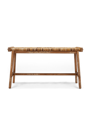 Two-Toned Woven Abaca Bench | dBodhi Caterpillar Flores |  OROA.com