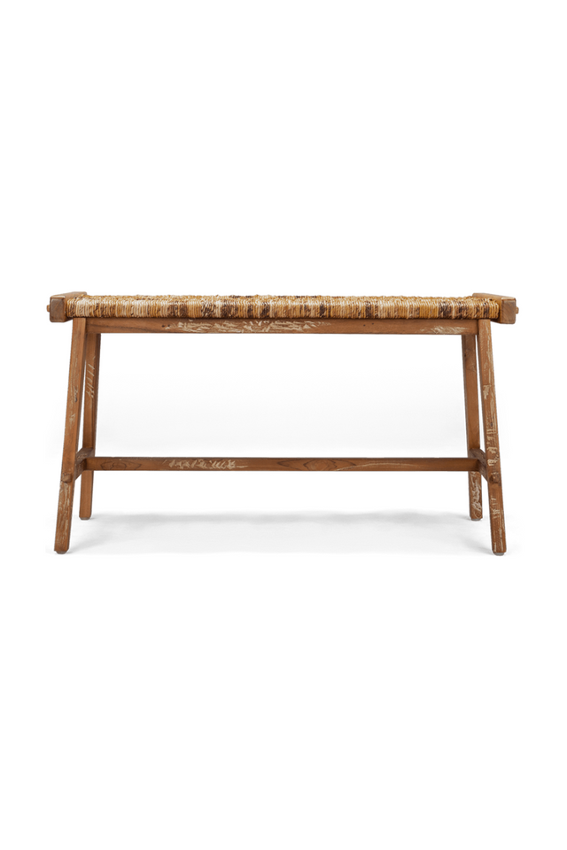 Two-Toned Woven Abaca Bench | dBodhi Caterpillar Flores |  OROA.com