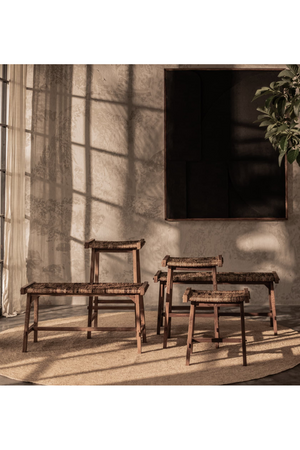 Two-Toned Abaca Seat Bar Stool | dBodhi Caterpillar Flores | OROA.com