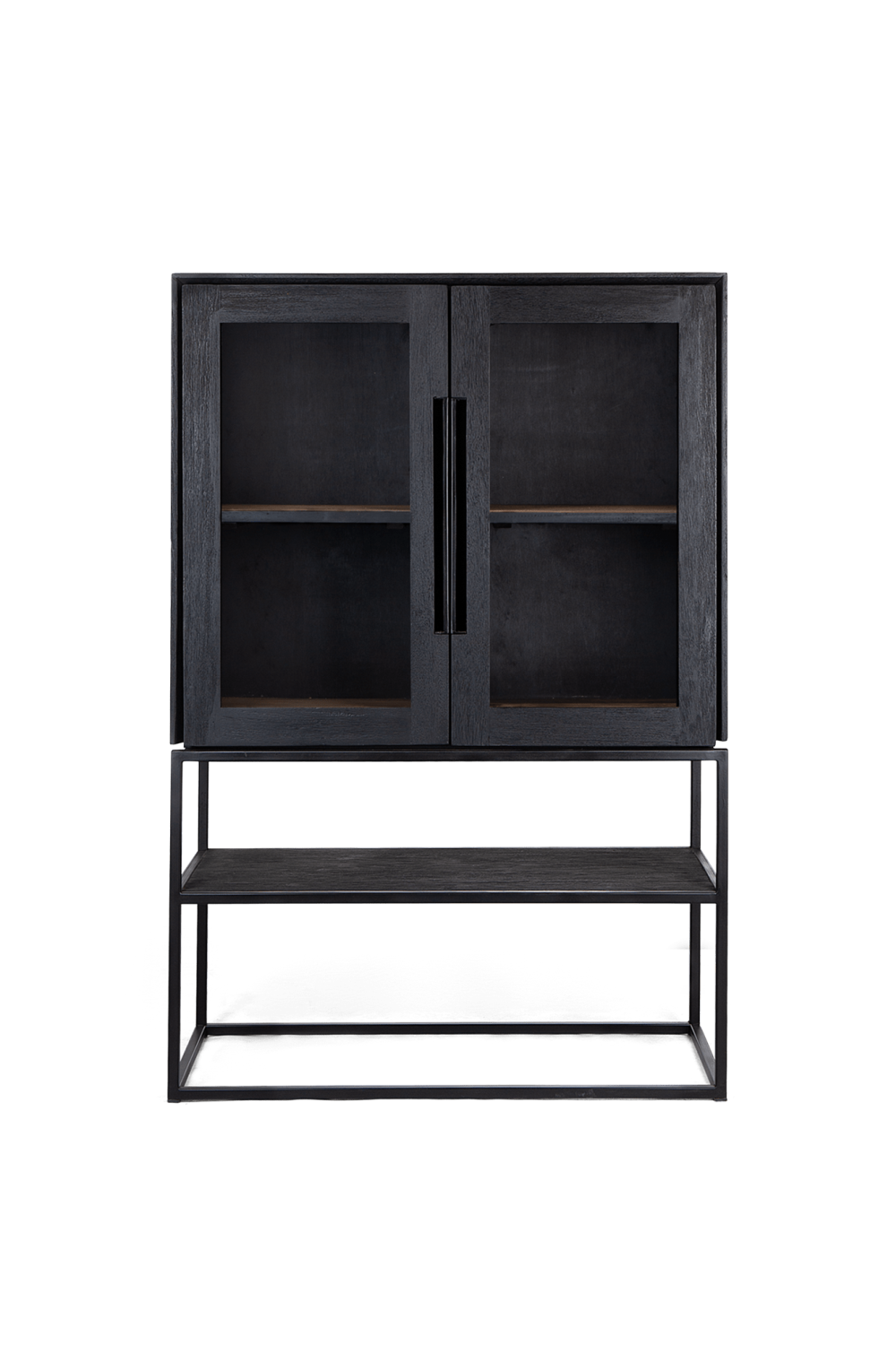 Glass Door Cabinet With Open Rack | dBodhi Karma | OROA.com