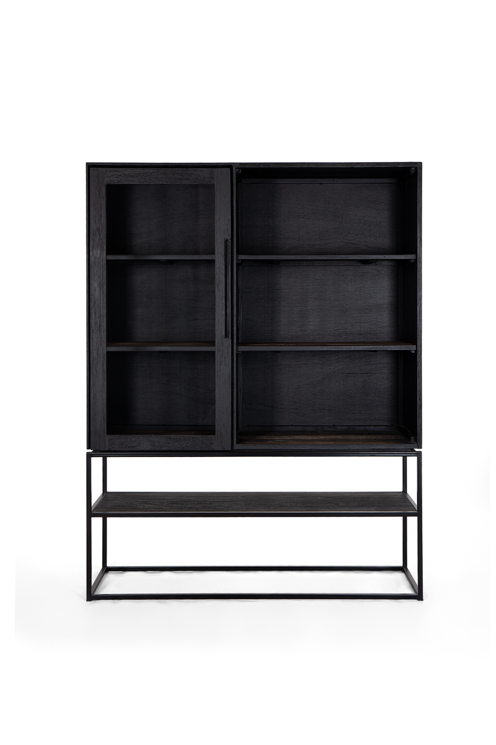 Black Wooden Cabinet With Glass Door | dBodhi Karma | OROA.com