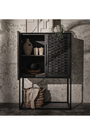Charcoal Teak Wooden Cabinet | dBodhi Karma | OROA.com