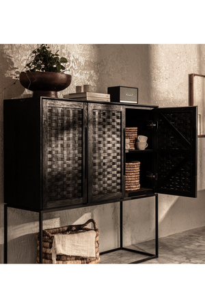 Charcoal Teak Wooden Cabinet | dBodhi Karma | OROA.com