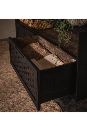 Charcoal Wooden 2-Drawer Low Dresser | dBodhi Karma | OROA.com