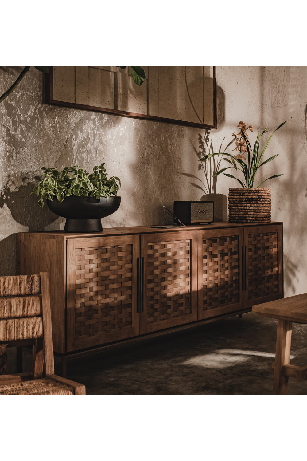Natural Wooden Low Dresser | dBodhi Karma | OROA.com