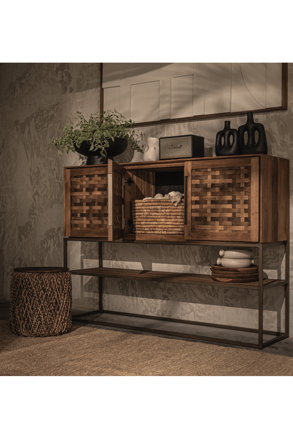 Natural Wooden High Dresser | dBodhi Karma | OROA.com