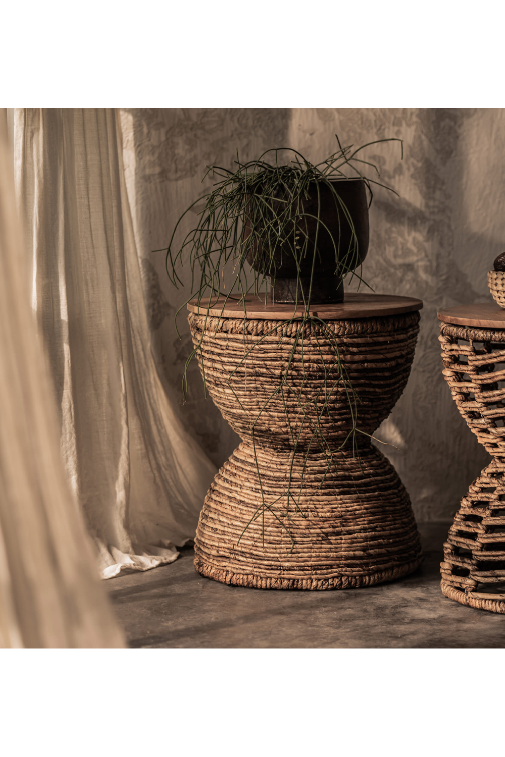 Hourglass Wooden Stool | dBodhi Rebana Bass | OROA.com