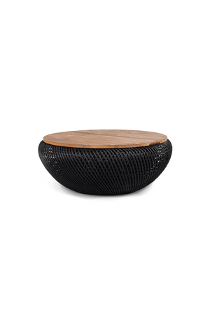 Black Rattan Storage Coffee Table | dBodhi Wave | OROA.com