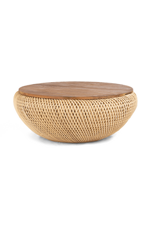 Round Interlaced Rattan Coffee Table | Bodhi Wave | OROA.com