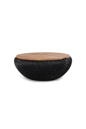 Black Rattan Storage Coffee Table | dBodhi Wave | OROA.com