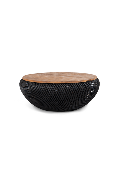 Black Rattan Storage Coffee Table | dBodhi Wave | OROA.com