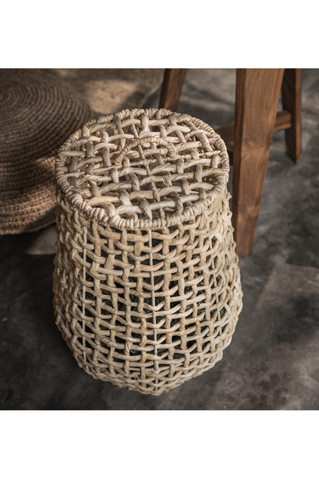 Pear-Shaped Lidded Abaca Laundry Basket | dBodhi Sumbing | OROA.com