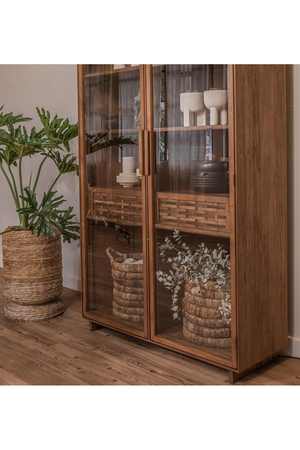 Adjustable Teak Display Cabinet | dBodhi Hopper  | OROA.com
