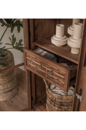 Adjustable Teak Display Cabinet | dBodhi Hopper  | OROA.com