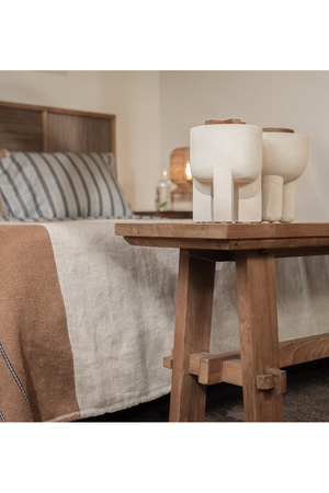 Sandstone Pedestal Lidded Bowl | dBodhi Elin |  OROA.com