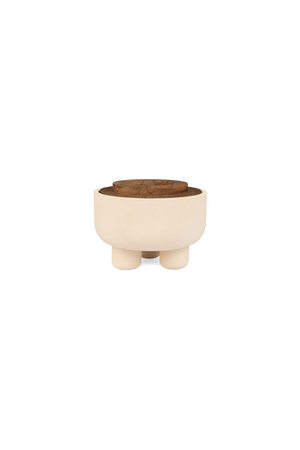Sandstone Pedestal Lidded Bowl | dBodhi Elin |  OROA.com