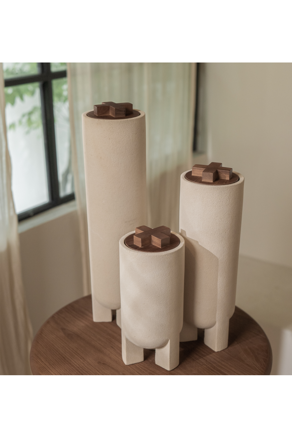 Sandstone Lidded Vase | dBodhi Bo | OROA.com