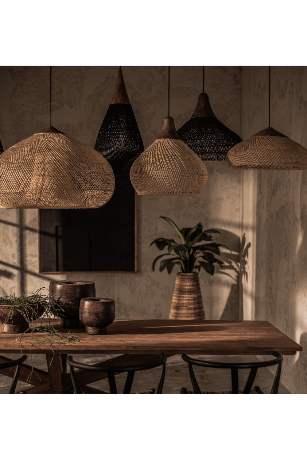 Modern Braided Rattan Hang Lamp | dBodhi Bell | OROA.com