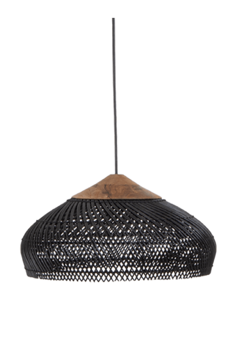 Black Braided Rattan Pendant Lamp | dBodhi Banjo | OROA