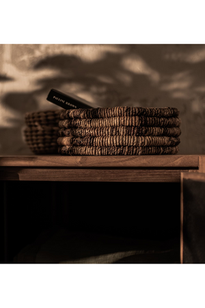 Round Woven Abaca Low Basket Set (2) | dBodhi Caterpillar Ambang | OROA.com