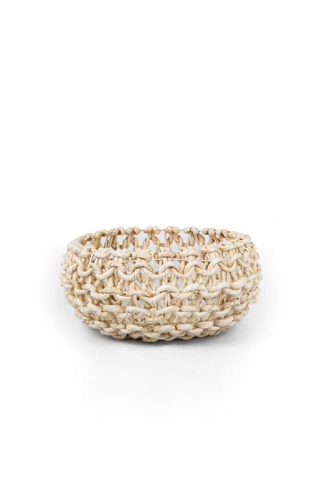 Interlaced Abaca Low Basket | dBodhi Kaba | OROA.com