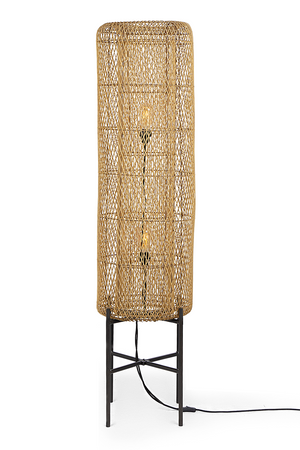 Rattan Mesh Structure Floor Lamp | dBodhi Chunk | OROA.com