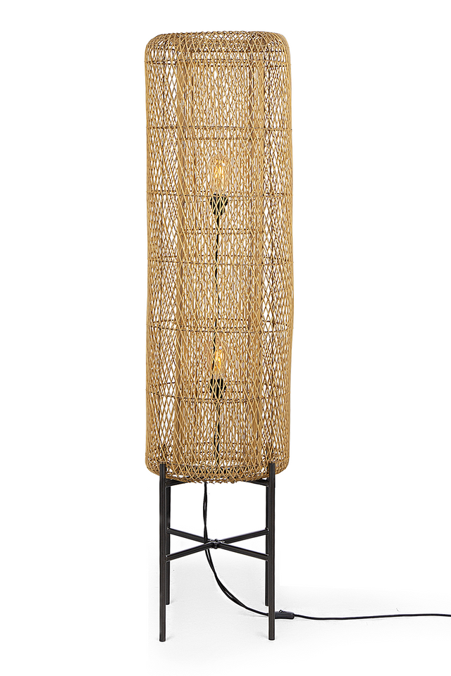 Rattan Mesh Structure Floor Lamp | dBodhi Chunk | OROA.com