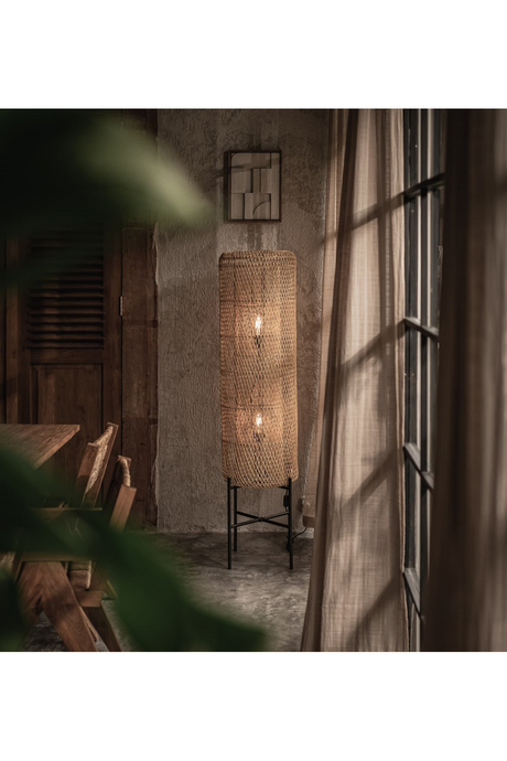 Rattan Mesh Structure Floor Lamp | dBodhi Chunk | OROA.com