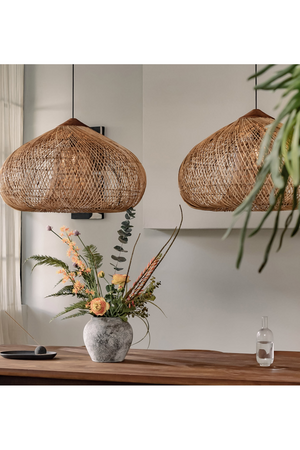 Brown Rattan Drum Lamp | dBodhi Kulit |  OROA.com