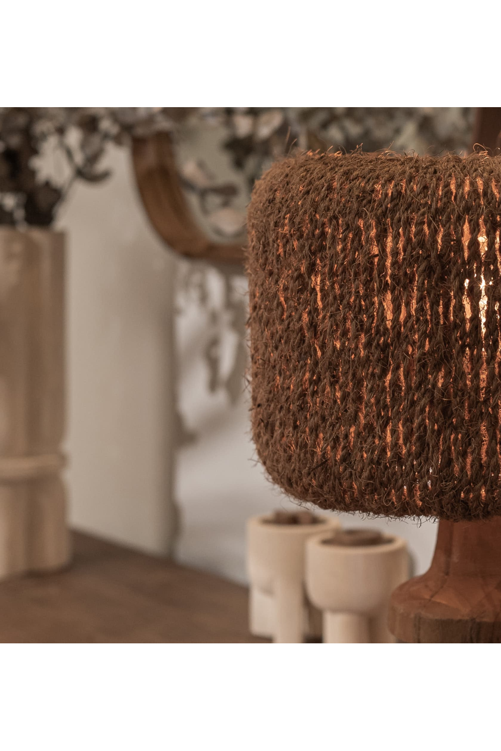Coconut Fiber Table Lamp S | dBodhi Ivy | OROA.com