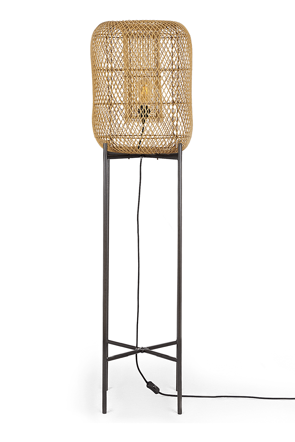 Metal Base Rattan Floor Lamp | dBodhi Nugget | OROA.com