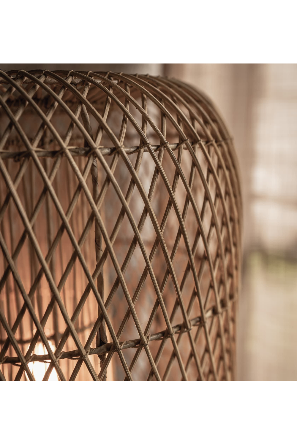 Metal Base Rattan Floor Lamp | dBodhi Nugget | OROA.com