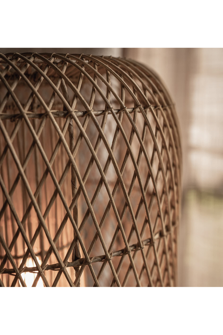 Metal Base Rattan Floor Lamp | dBodhi Nugget | OROA.com