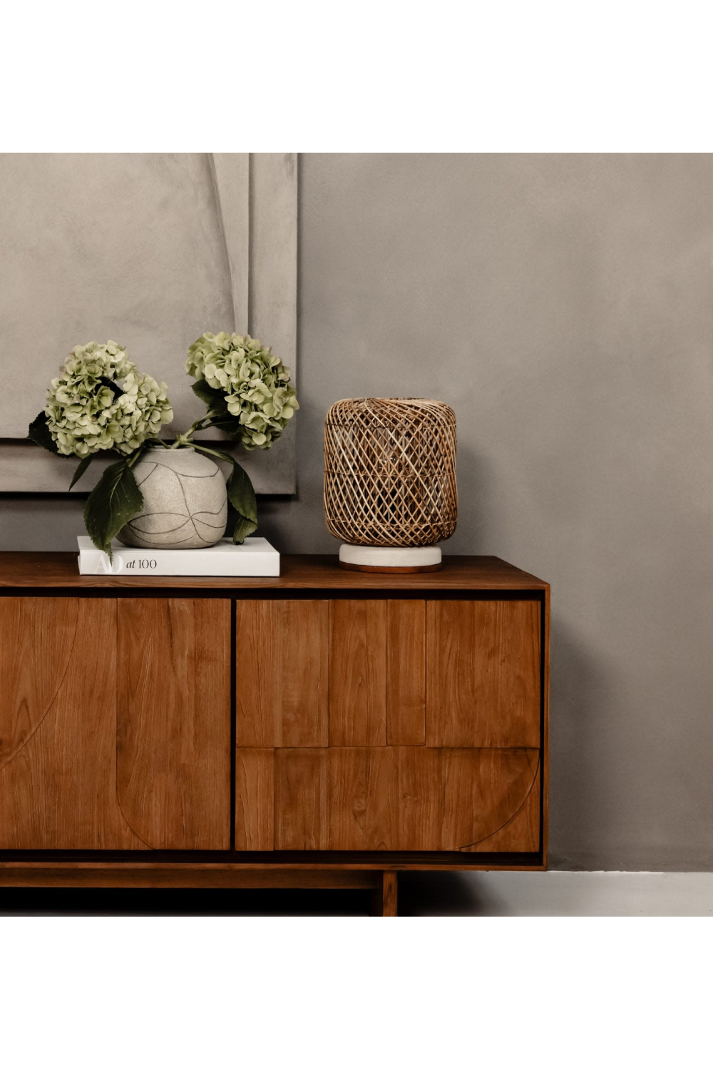 Rattan Cylindrical Table Lamp | dBodhi Pole | OROA.com