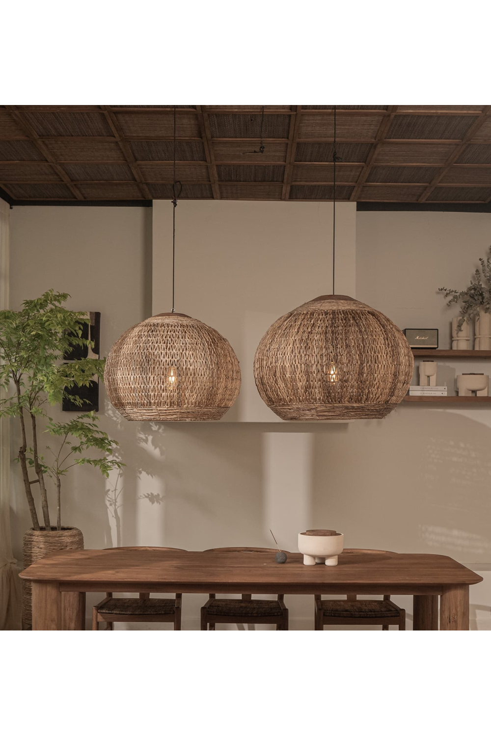 Weave Abaca Round Lampshade | dBodhi Tumbler Wing |  OROA.com