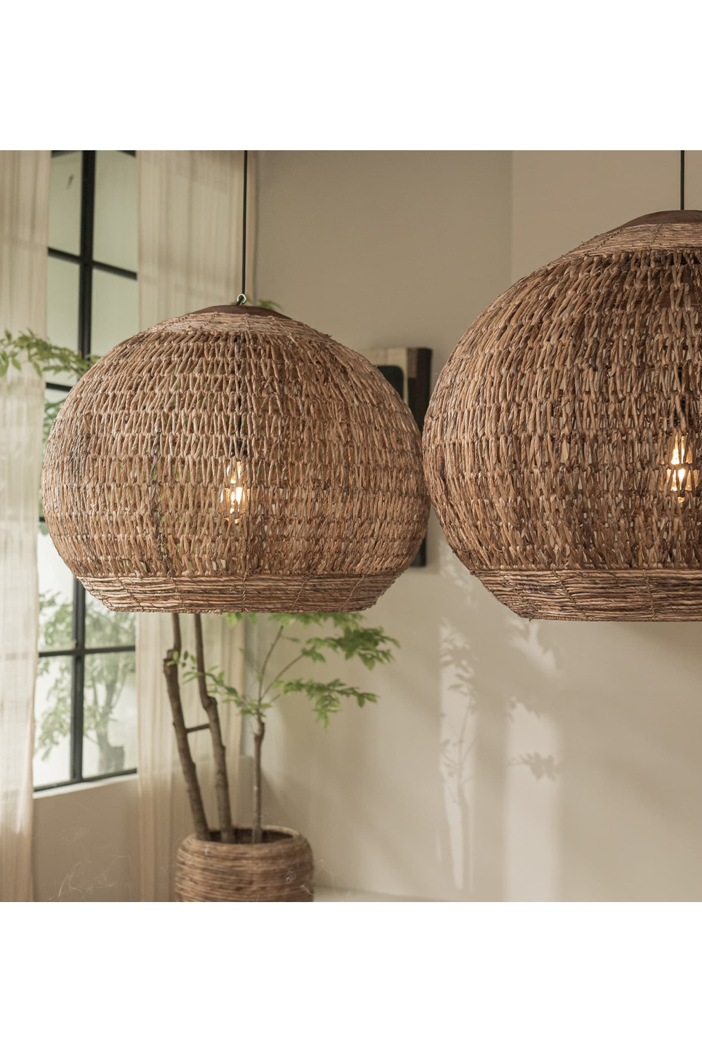 Weave Abaca Round Lampshade | dBodhi Tumbler Wing |  OROA.com