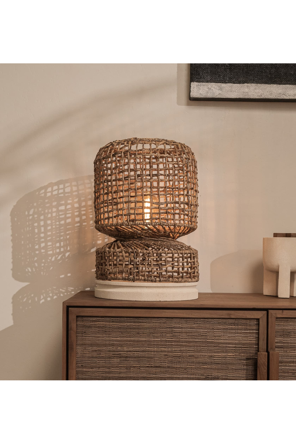 Abaca Wide Table Lampshade | dBodhi Twister |  OROA.com