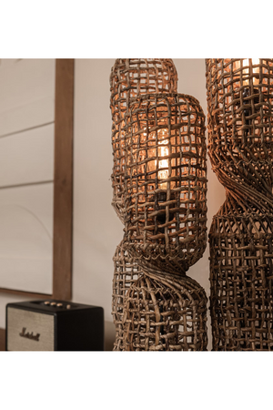 Abaca Rustic Table Lampshade | dBodhi Twister | OROA.com