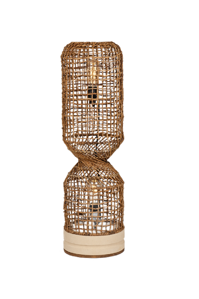 Abaca Rustic Floor Lampshade | dBodhi Twister |  OROA.com